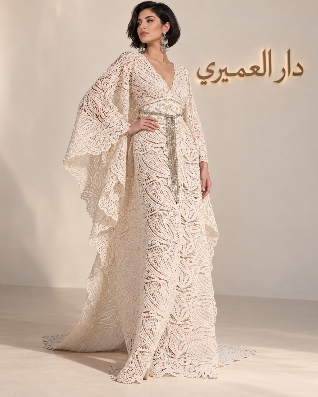 فستان جيبير مع حزام شك